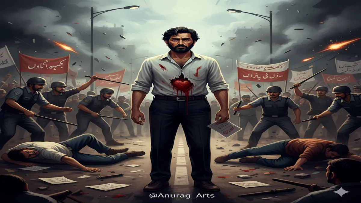 bade bane the jaalib sahab pite sadak ke beech