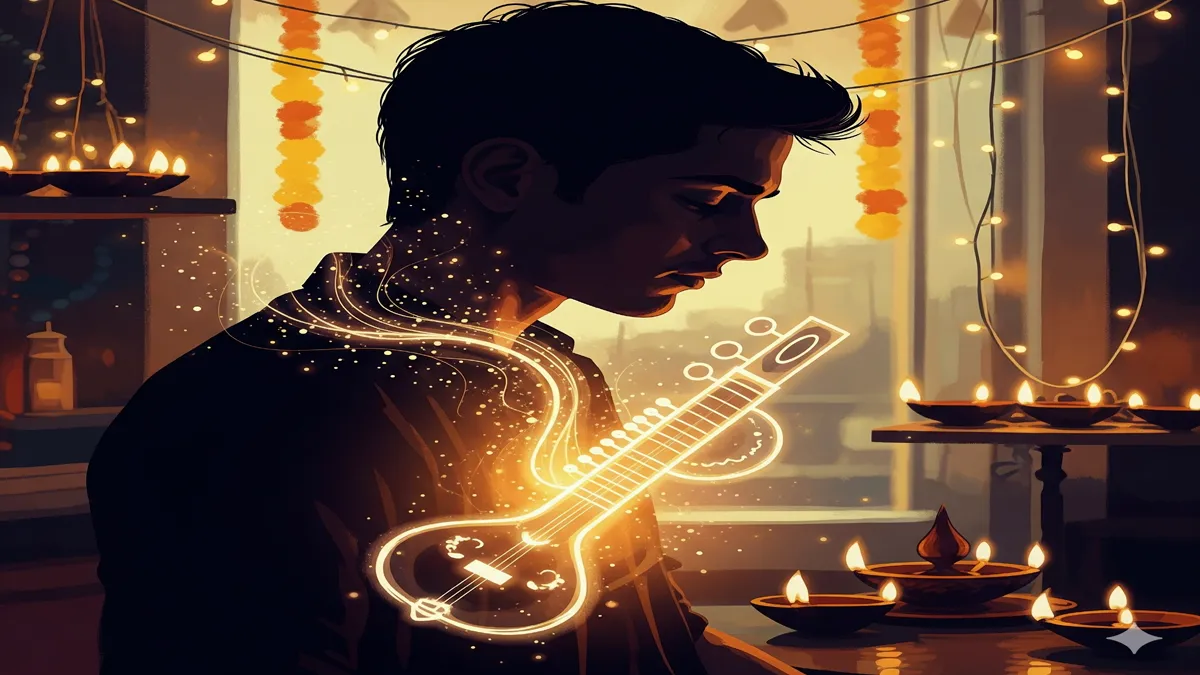 meri saanson ko geet aur aatma ko saaz deti hai