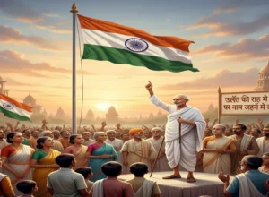 swaraj ka jhanda bharat me gadwa diya gaandhi baba ne