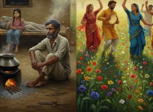 ghar pe thande chulhe par agar khaali patili hai