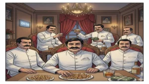 kaajoo bhune plate me whisky gilas me